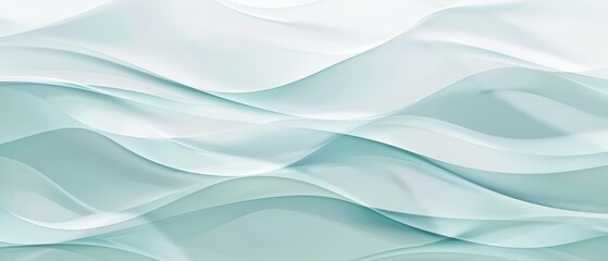 Gentle waves pattern, minimalist style in pale blue, modern