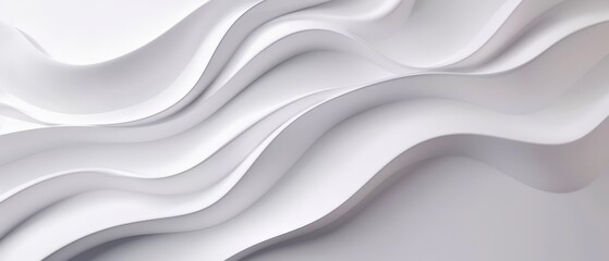 Obraz premium Clean 3D wave, single bold color on white, minimalist elegance