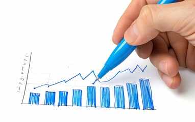 hand drawing business graph