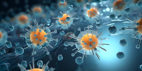 Coronavirus COVID19 Conceptual image of infectious disease caused by the pathogen affecting the respiratory tract
