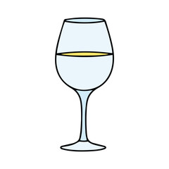 glass line color icon for business and web