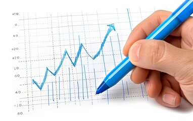 hand drawing business graph