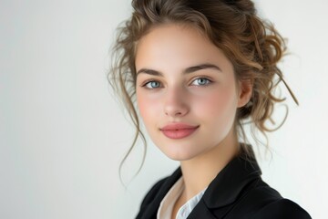 Fototapeta premium Isolated portrait of a lovely businesswoman