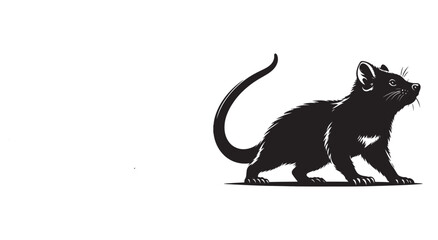 Tasmanian devil silhouette vector icon illustration 