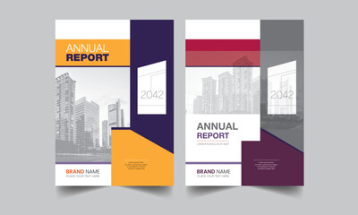 Modern Annual Report Cover Design Template