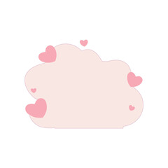 valentine's day card with red hearts on a pink background. Template for presentation. Cover to web design. Template for valentine design