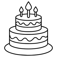 birthday cake isolated on white