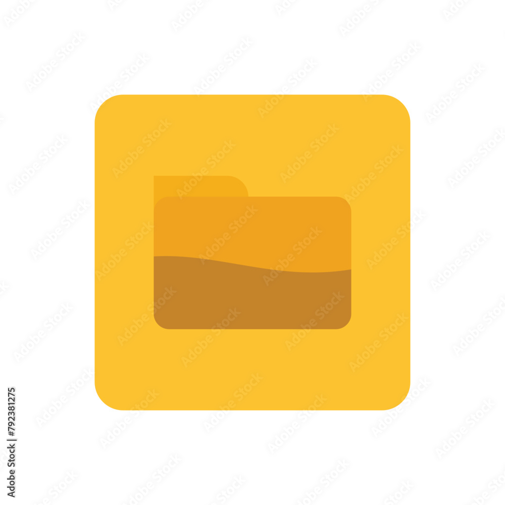 Poster folder Icon Logo Design Element. Can be used for Web and App. Symbol design icon graphic element resources. Flat design style icon. folder icon for ui button application. user interface button design