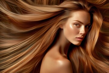 Long straight hair on a beautiful woman signifies health and style