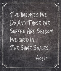 injuries we do Aesop