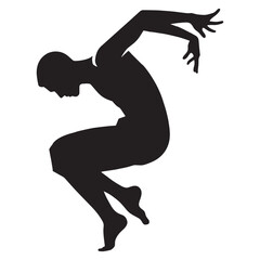 Male Body Roll Dance Silhouette