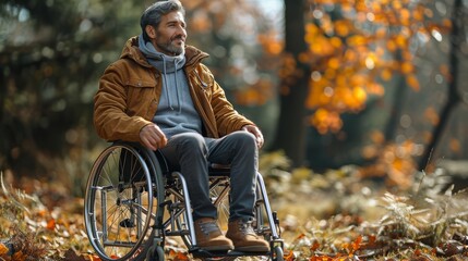 A man in a wheelchair with an abnormal physical disability