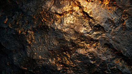 Textured dark surface with golden shimmer