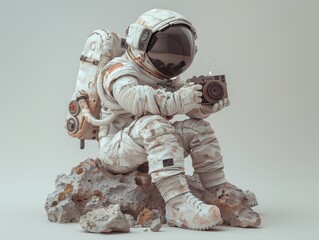 Astronaut photographer on a space mission