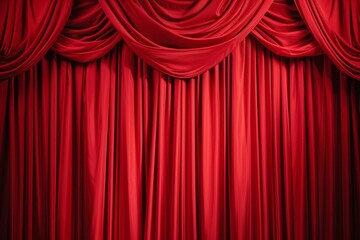 red curtain or drapes