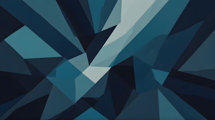 Abstract background design, blue geometric shapes, 3d render.generative.ai - obrazy, fototapety, plakaty