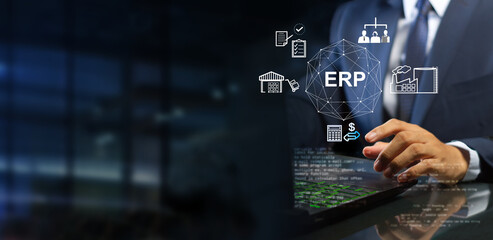 run business with ERP software which manages HR, manufacturer, supporting automation and processes...