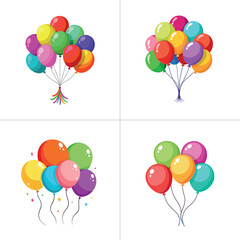 Holiday Balloons Multicolored