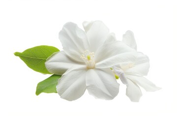 Jasmine flower isolated on white background with clipping path Stacked jasmine photo