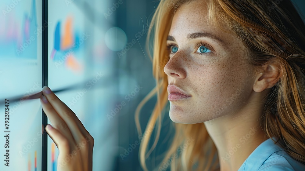 Poster Developer women uncover actionable insights with business intelligence-driven testing solutions. Transform data into informed decision-making. Generative AI.