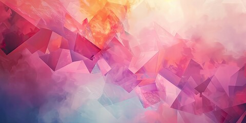 an enchanting stock image of an abstract geometric pattern background, with geometric shapes and soft gradients that create a dreamy, ethereal atmosphere illustration,abstract background