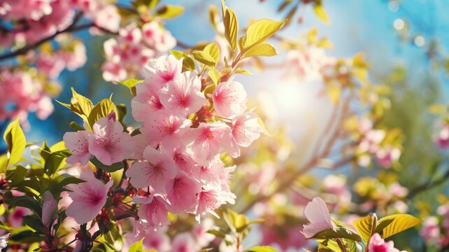 The closeup picture of the various group of the flower that has been blooming under the bright light of sunlight in daytime of morning or evening day in springtime or summertime of the year. AIGX01.