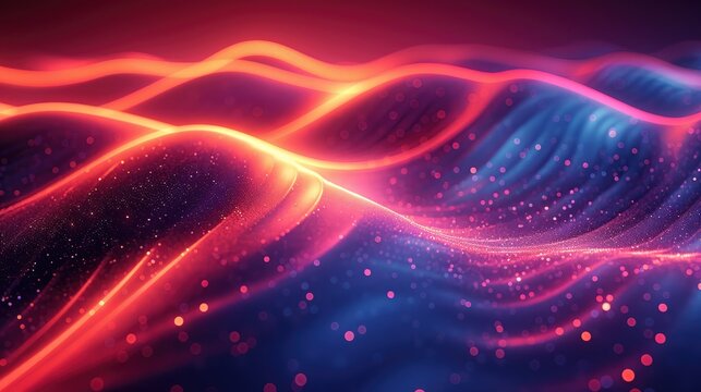 Abstract neon lines forming a seamless pattern. stock image