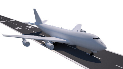 Airplane isolated on white background