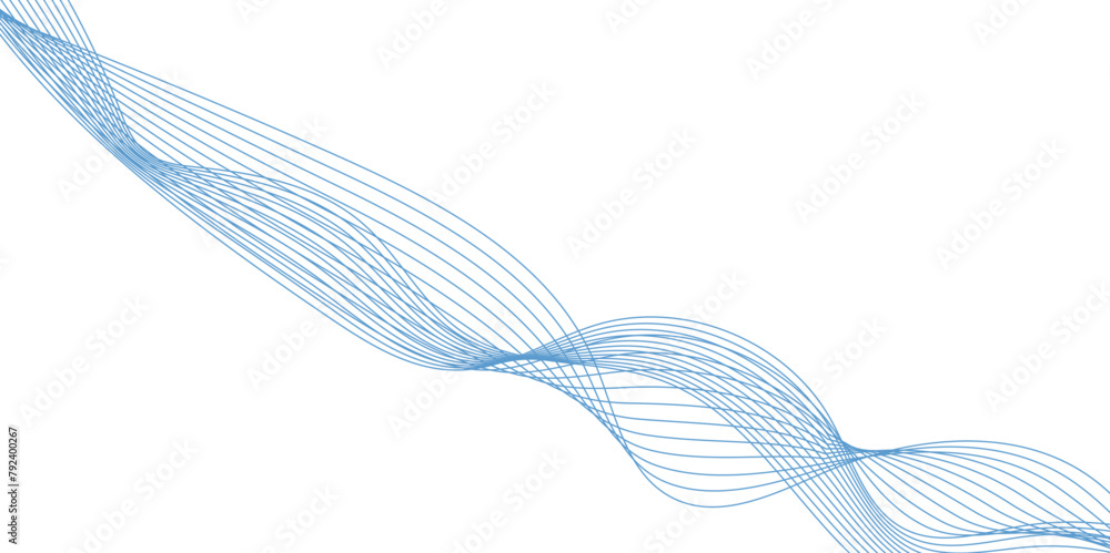 Fototapete abstract wavy grey stream element for design on transparent background isolated. vector illustration