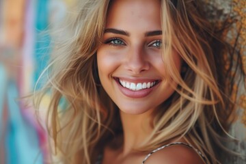 Fototapeta premium Photo of attractive woman with pristine teeth