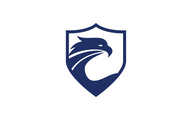 Falcon or eagle head logo design. Template for design mascot, label, badge, emblem or other branding.
