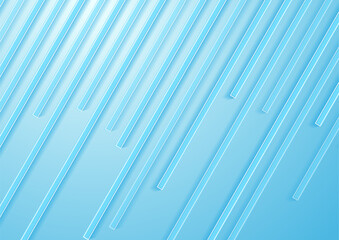 Blue stripes abstract minimal geometric background. Vector design
