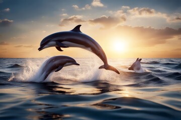 'dolphins jumping dolphin jump wildlife animal radar motion freedom playful water wave sea training'