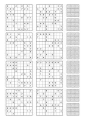 Sudoku game set  with answers.