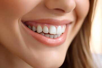 Fototapeta premium Smiling young woman with good dental health