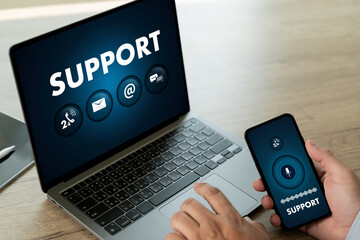 Call center technical support Service support customer help call center technical or customer...