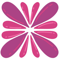 pink flower on white background