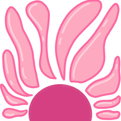 pink flower with drops