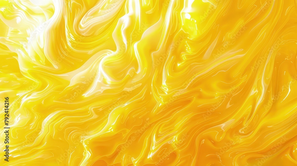 Poster abstract background with yellow waves designing isolated on white background