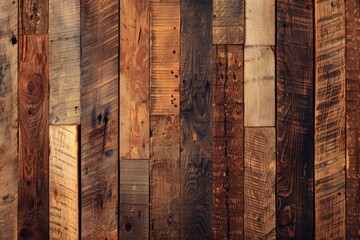 A wooden wall with many different colored wood grain