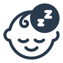 Baby's Bedtime Vector Icon Illustration