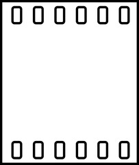 Film Strip icon line style editable stock. Movie Film with Film roll. Black photogram vector design can used for mobile app and web design. Filmstrip photographer equipment on transparent background.