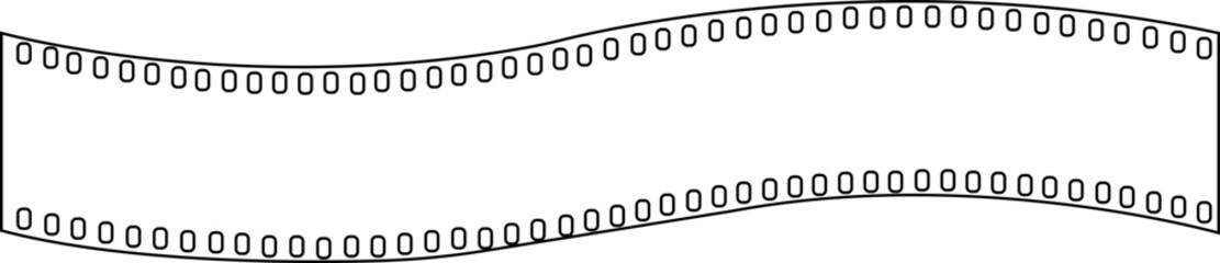 Film Strip icon line style editable stock. Movie Film with Film roll. Black photogram vector design can used for mobile app and web design. Filmstrip photographer equipment on transparent background.