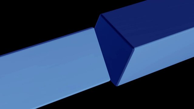 3d rectangle shape glass cube rotating