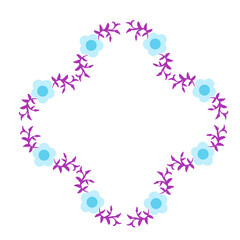 frame with flowers fit for stamp and any decor for feminine girly y2k coquette spring cottage core invitation flyer