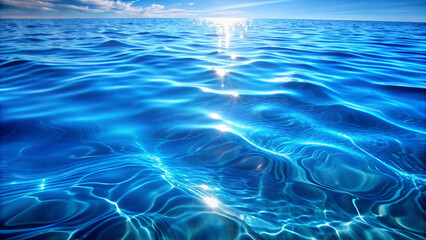 Fototapeta na wymiar Blue Water Ripples: Serene Aquatic Texture