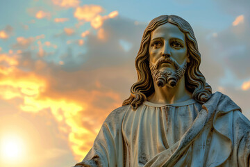A depiction of Jesus Christ as the redeemer of humanity, ideal for a banner