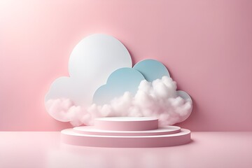 Cloud background pink stage