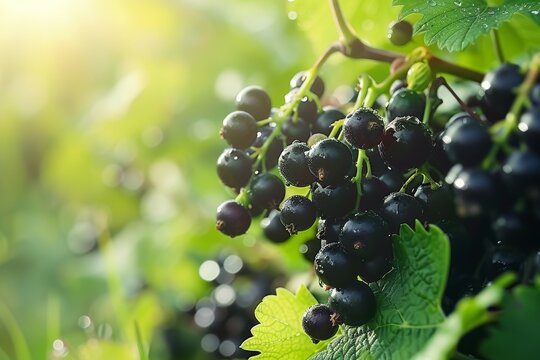 The edible berries of the deciduous shrub blackcurrant Ribes nigrum are grown in Sweden