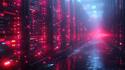 Obraz premium d render of abstract database server stack concept data processing center,art illustration